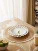 4pcs/set Hot Selling Fringe Eco-friendly Household Non-Slip Morden Style Table Woven Placemats Polyester Round Mat coaster set