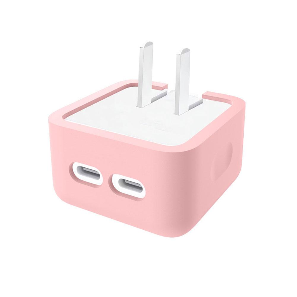 For Apple 35W Dual USB-C Port Small Power Adapter Silicone Case Charging Head Protective Case For IPhone For MacBook