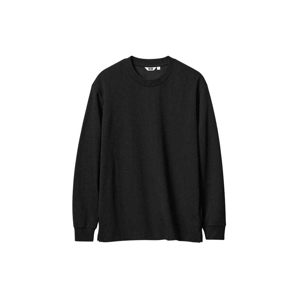 Uniqlo U Series SS24 Solid Basic Long Sleeve T-Shirt Men tops Black 465193-09