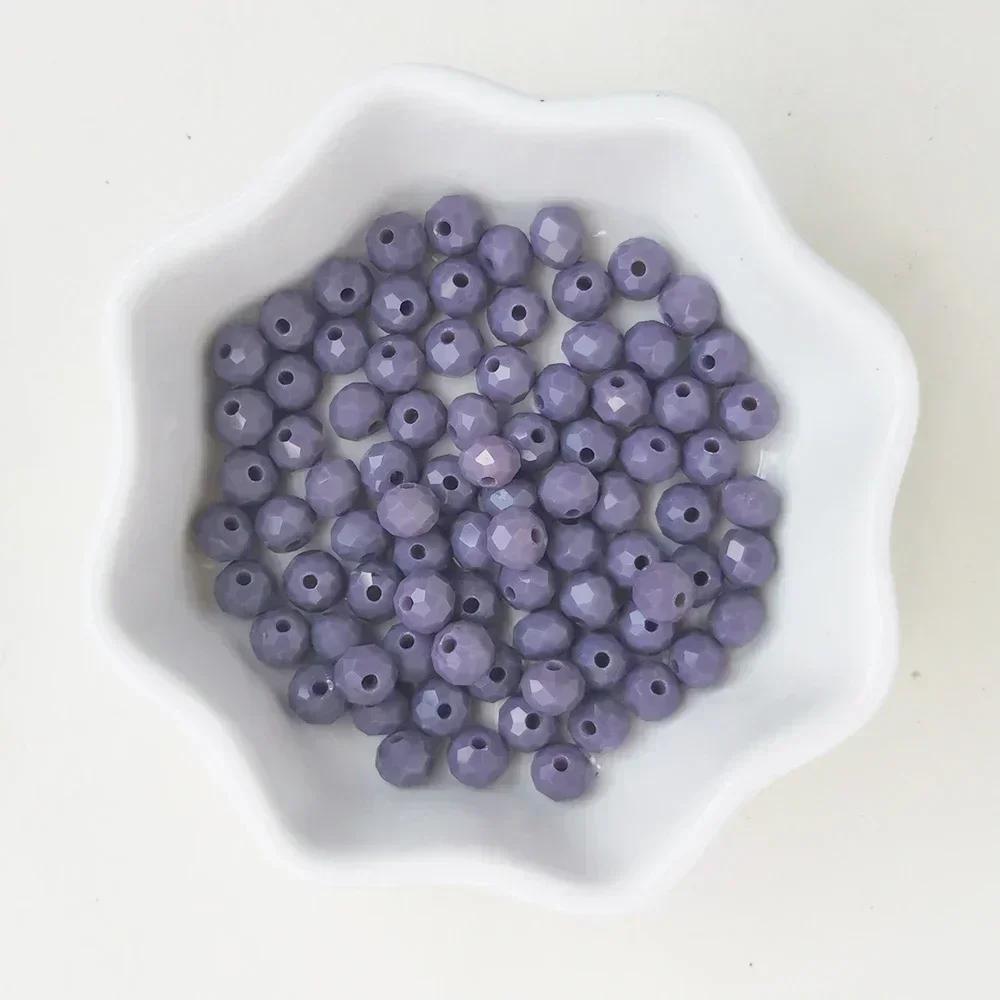 50 Stück Kristall Rondell Facettierte Glasperlen Für Schmuckherstellung DIY Damen Armband Halskette Schmuckzubehör 4*6mm