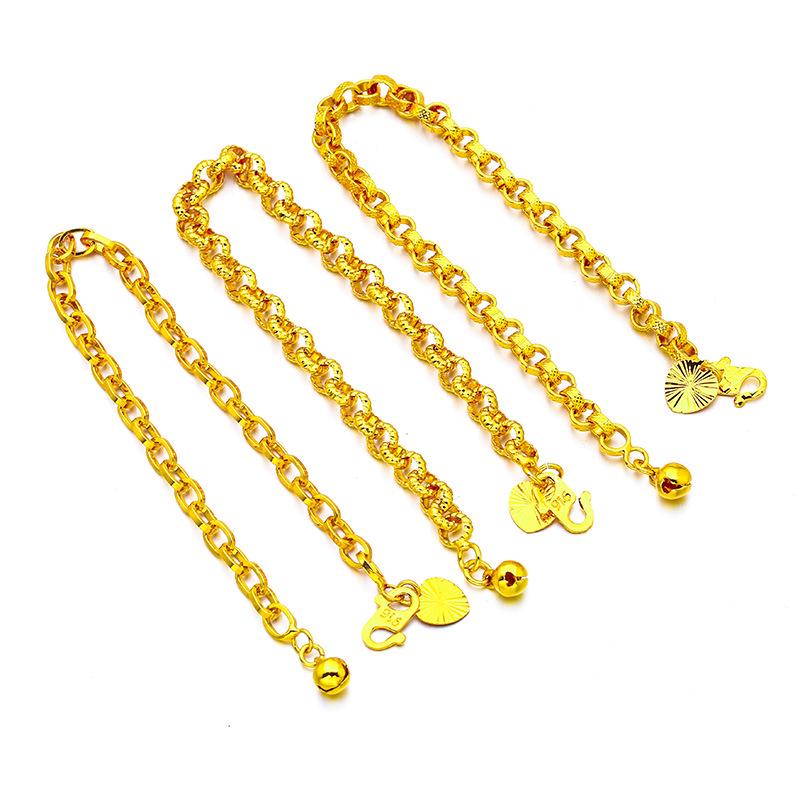 Vietnam Sand Gold Women's Fashion O-shaped Bracelet for Girls