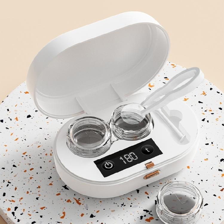 Ultrasonics Contact Lens Cleaning Machine Portable Contact Lens Cleaner with Mirror Tweezer,Contact Lens Care Solution