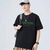 M-5XL Herren T-Shirt kurzärmelige Tops trendiges weißes T-Shirt bedruckte Buchstaben Tops trendig lässig