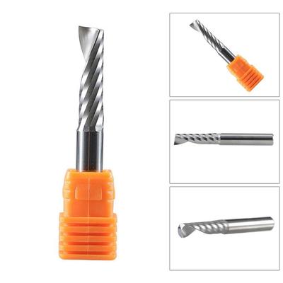 6*22mm Καρβιδίου Μονό Αυλάκι Σπειροειδές Φρέζα Άκρου 6mm Στέλεχος Για MDF CNC Φρέζες