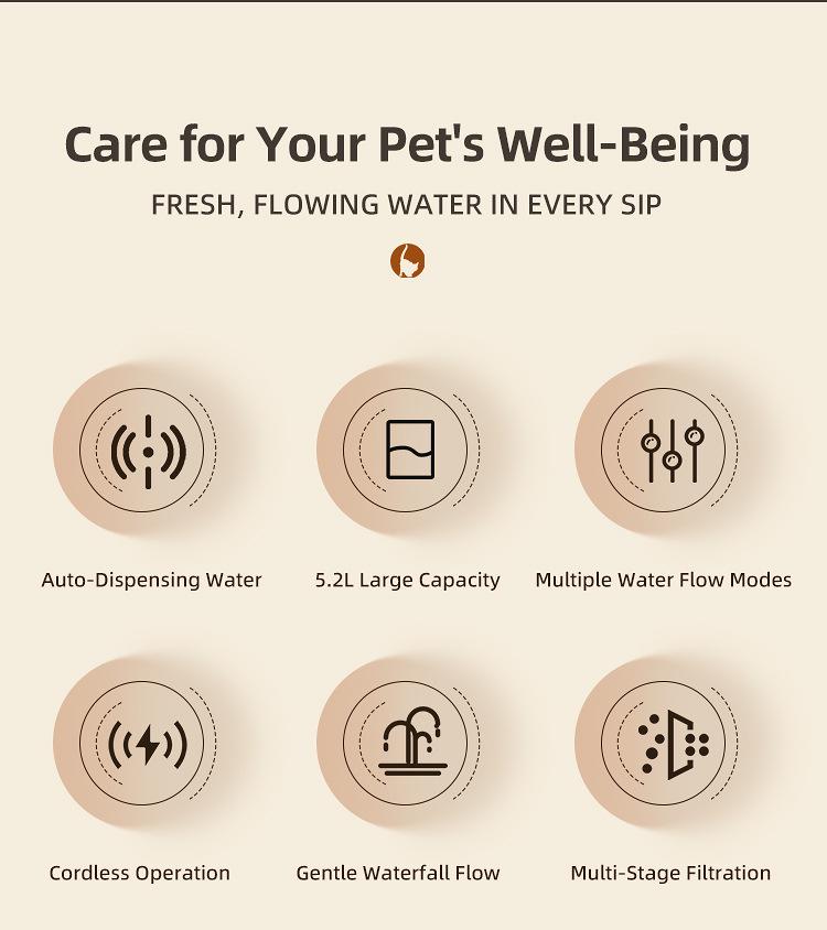 Smart Stainless Steel Cat & Dog Water Fountain with Silent Induction Feature