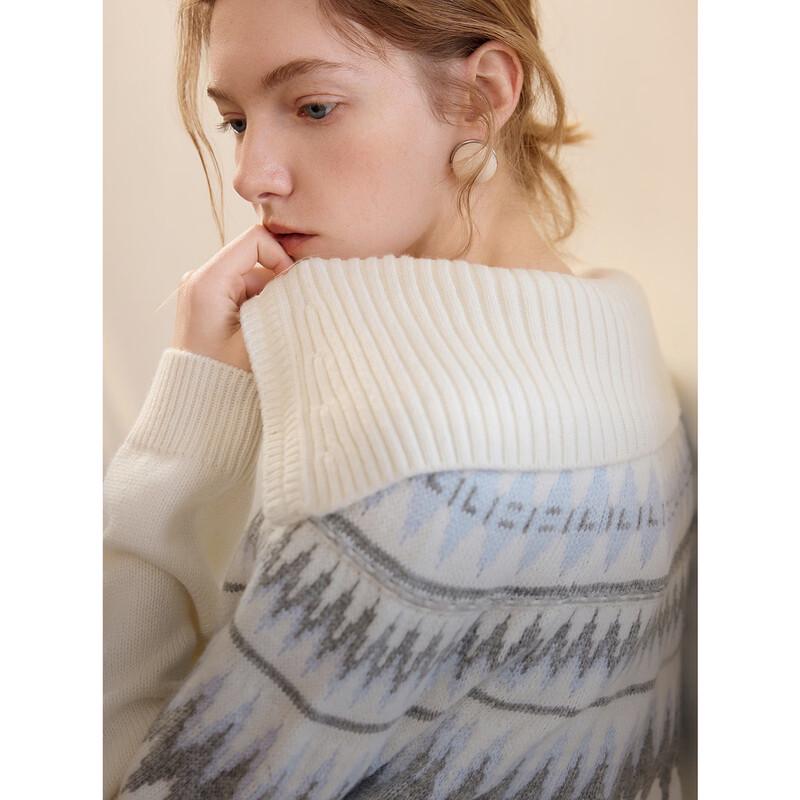 ELLE Women's Fair Isle Pullover Sweater