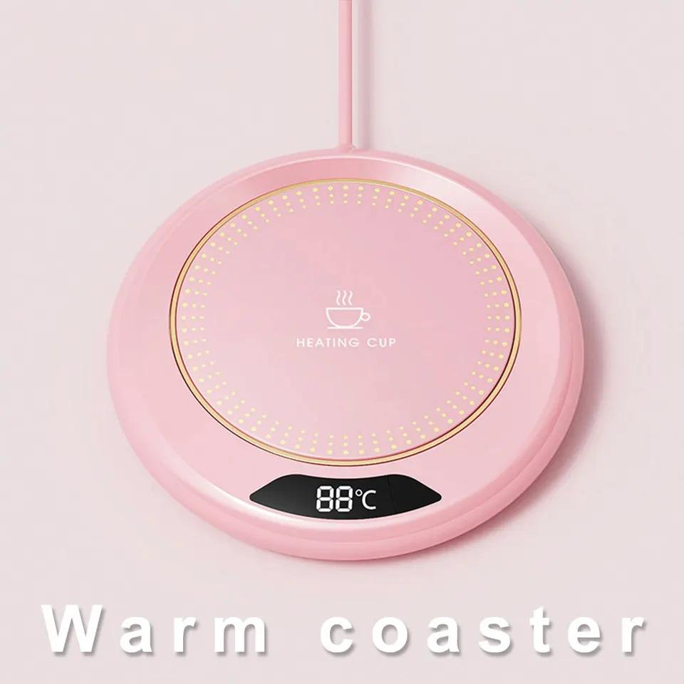 Podgrzewacz do kubków z sterowaniem dotykowym, 3-stopniową regulacją temperatury i wyświetlaczem