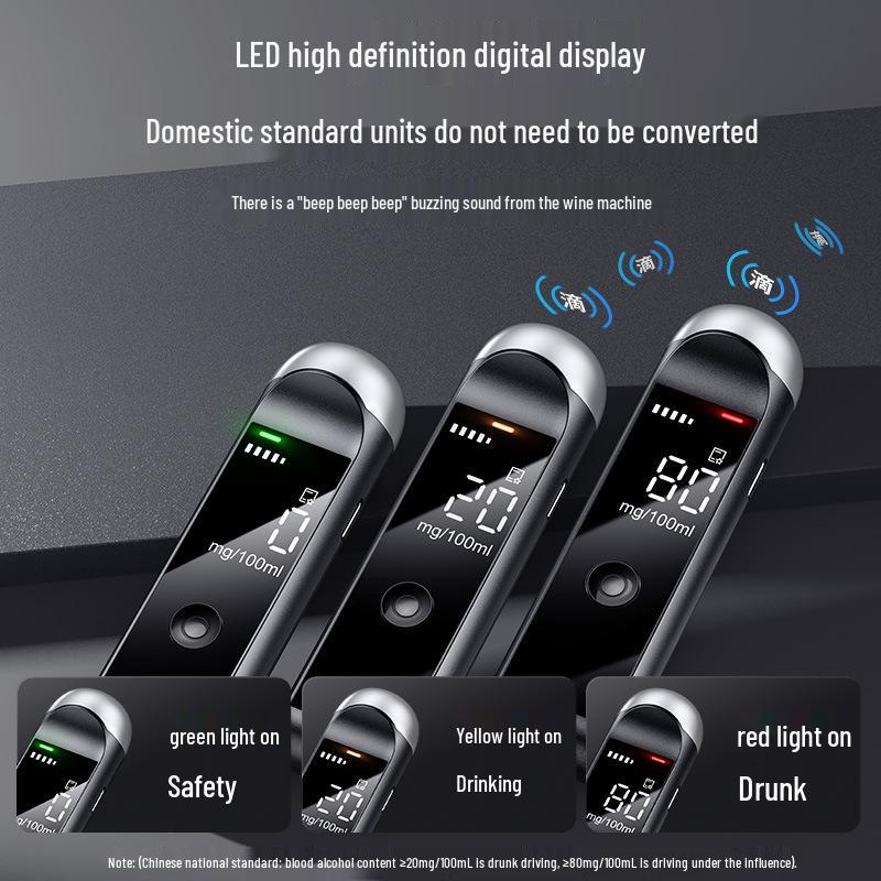 High-Precision Breathalyzer Alcohol Tester for Drunk Driving Detection