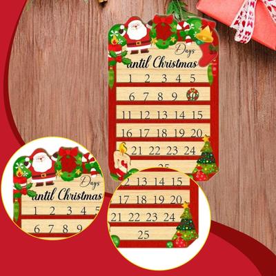 Panneau Calendrier de l'Avent Décoration de Noël Fourniture de Fête Nombre Date Décor pour Salon