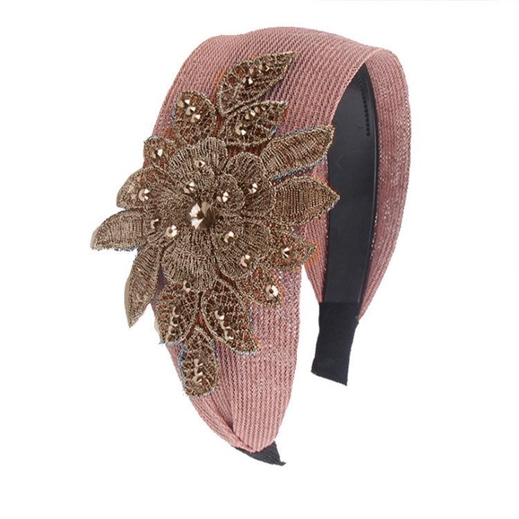 Elegant Wide-Brim Flower Headband – Breathable, Non-Slip Hair Accessory for Women