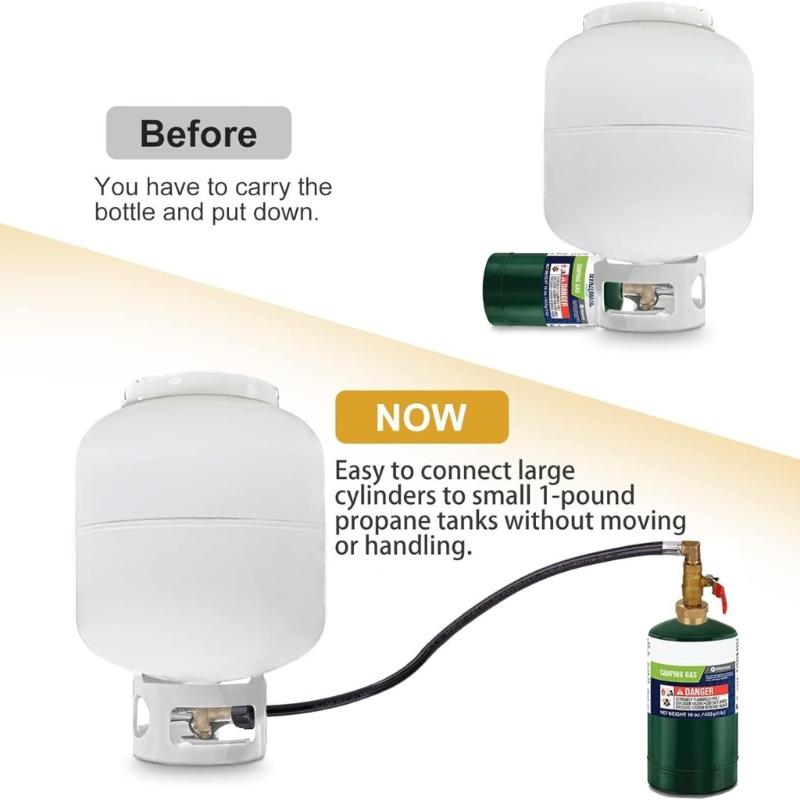 Flexible Propane Gas Hose Adapter 3ft Adapter Hose 3ft Propane Fill Hose Adapter Control Extended Reach Flexible