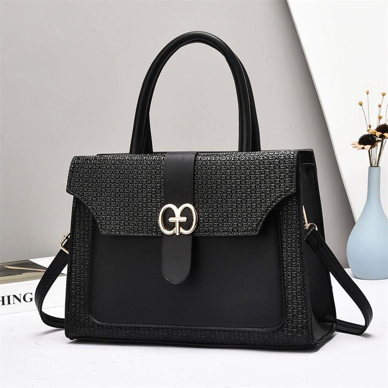 Women Large Capacity Commuting Shoulder Bag Fashion Elegant Grid Design Handheld Bags For Party Gift чёрный