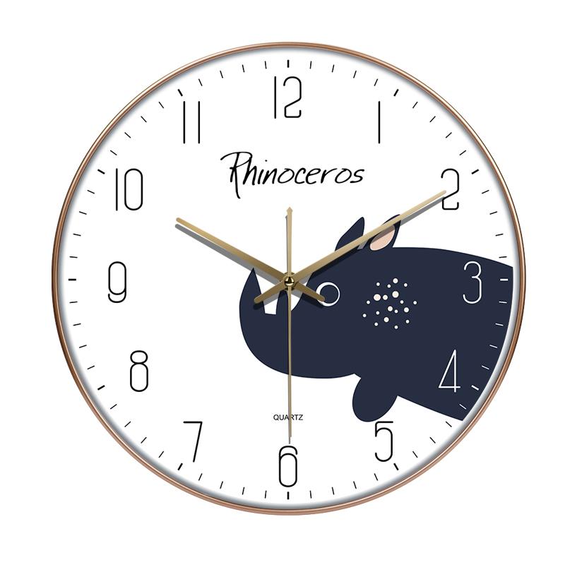 8inch Creative Cartoon Wall Clock Silent Movement Non Ticking Wall Mounted Clock Simple Bedroom Kitchen Office Home Decoration