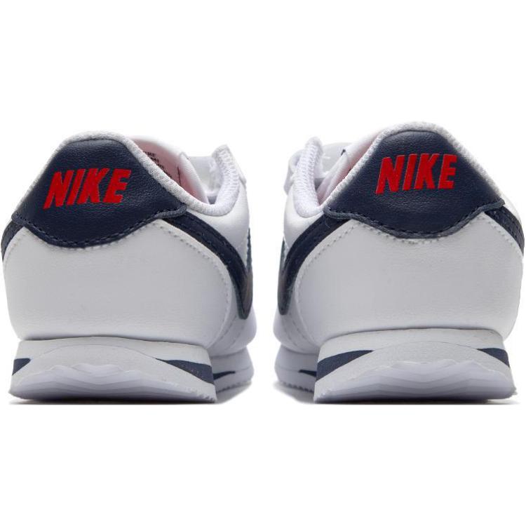 Nike Cortez Basic SL TD White Neutral Indigo Baby Sneakers Habanero-Red Metal-Silver 904769-106
