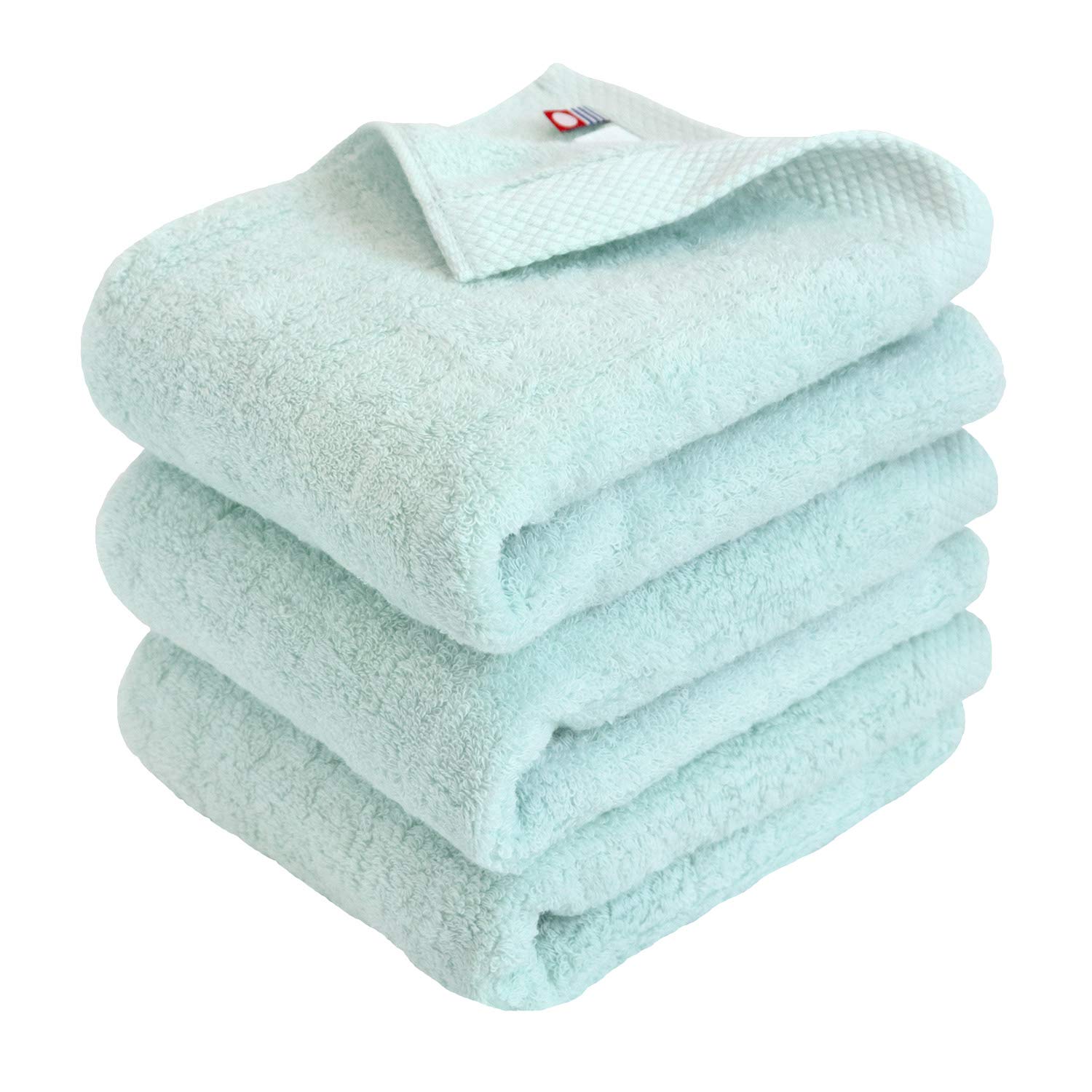 

Полотенце hiorie Imabari Сертифицированное полотенце для лица Мягкое ребристое полотенце, набор из 3 штук Aqua Сделано в Японии Изготовлено из драгоценного удлиненного хлопка Бренд Imabari цвет морской волны