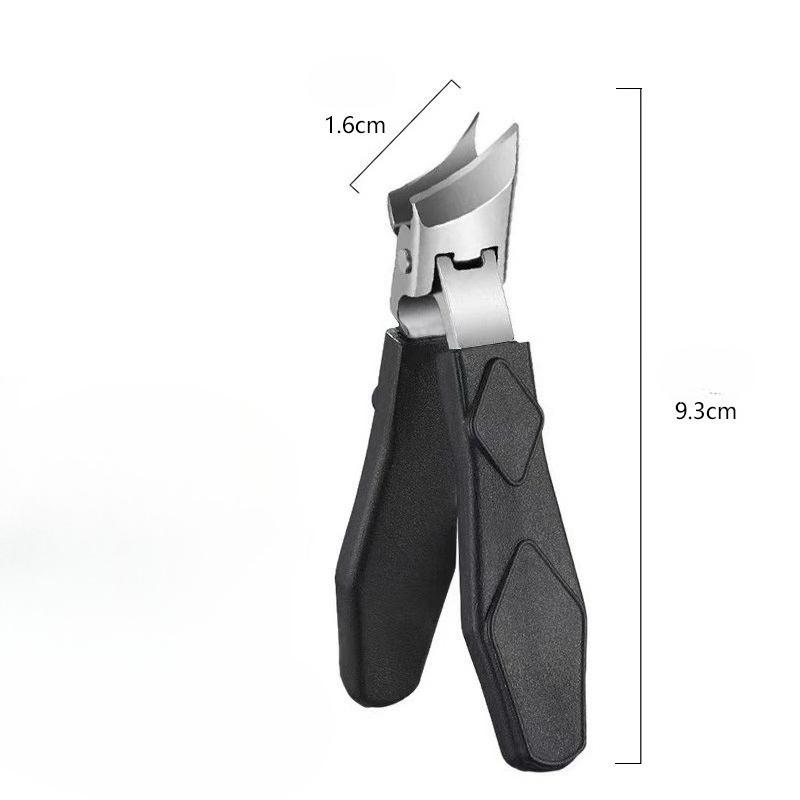 Wide-opening Nail Clipper with Ultra-sharp Stainless Steel Curved Tip - Anti-splash Nail Clipper for Nail Groove