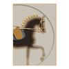 Classic Canvas Painting for Home Decor, Black Horse, Orange Horse, Racing, Wall Art, Riding Woman Pictures, Living Room