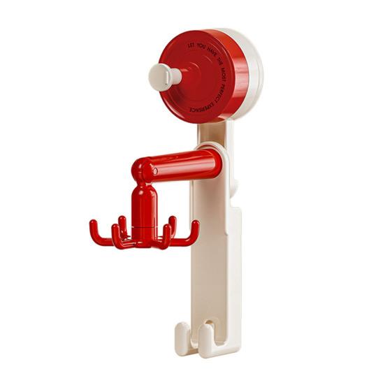 6-Claw Suction Cup Hook 360-Degree Swivel Hook No Drilling Adhesive-free Removable Hook for Home Wall Kitchen