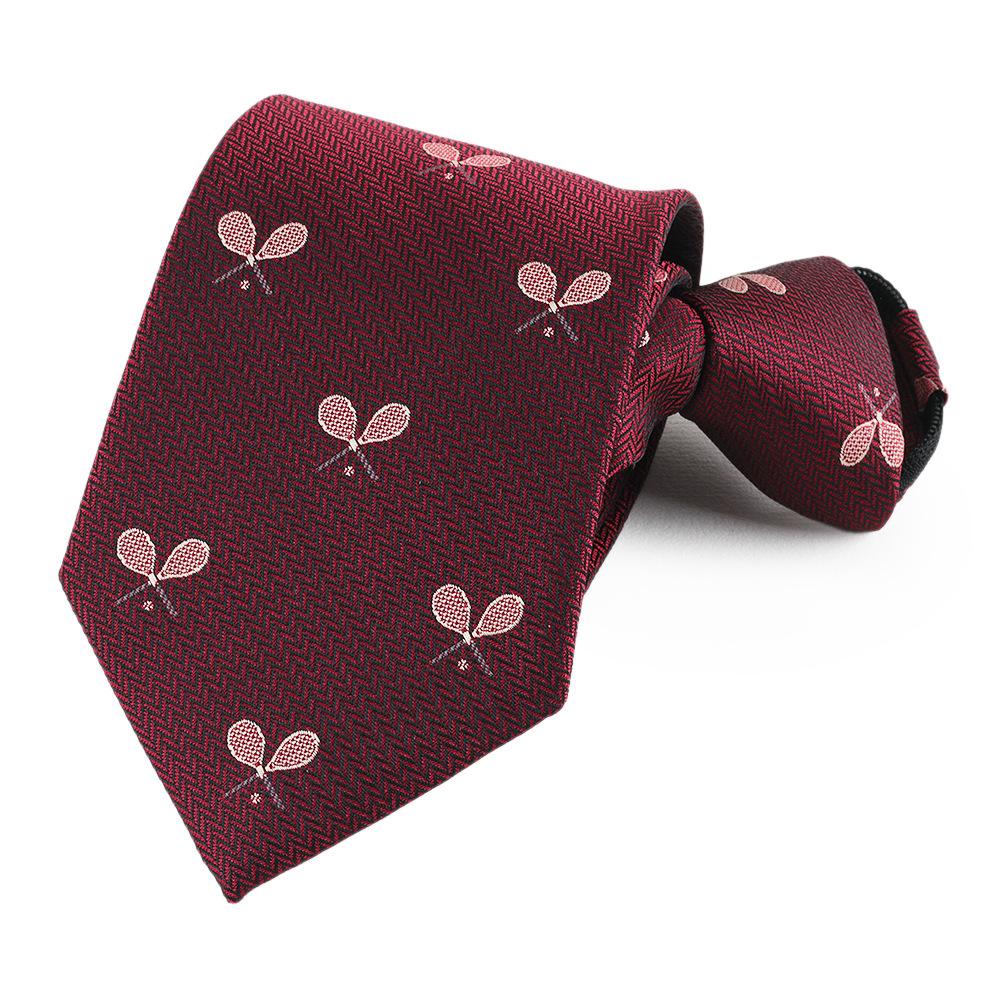 Lazy Tie Men'S Business Dress Wedding Shirt Zipper Knot-Free Navy Blue Burgundy Easily Pulled Men