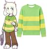 Undertale Asriel Dreemurr Bluza do druku 3D Unisex z okrągłym dekoltem Pulower Kostium Cosplay z gry z długim rękawem Streetwear Codzienne Top