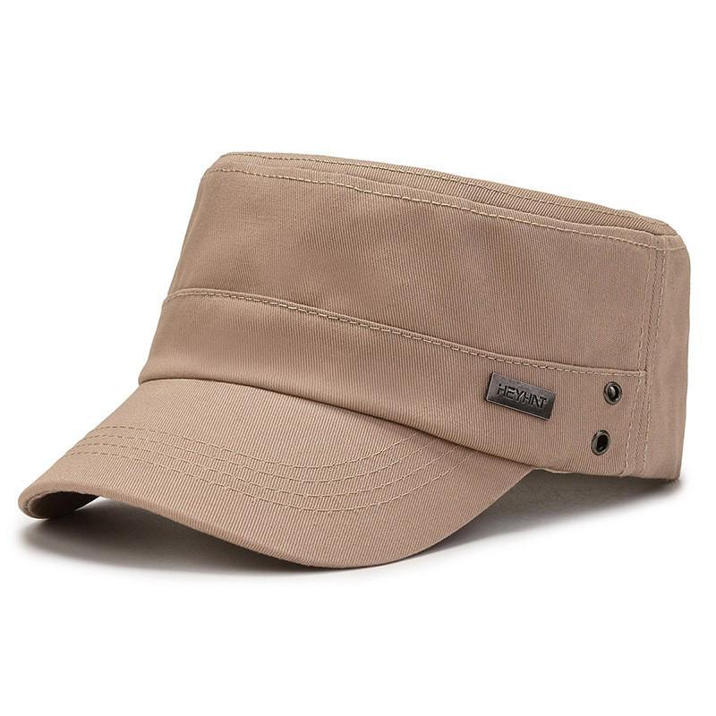 "Men's Korean Military Cap: Breathable, Casual, Unisex Flat Cap for All Seasons"