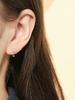 Minimalpiercing 14K Mini Tiara Curve Ring Piercing Earrings