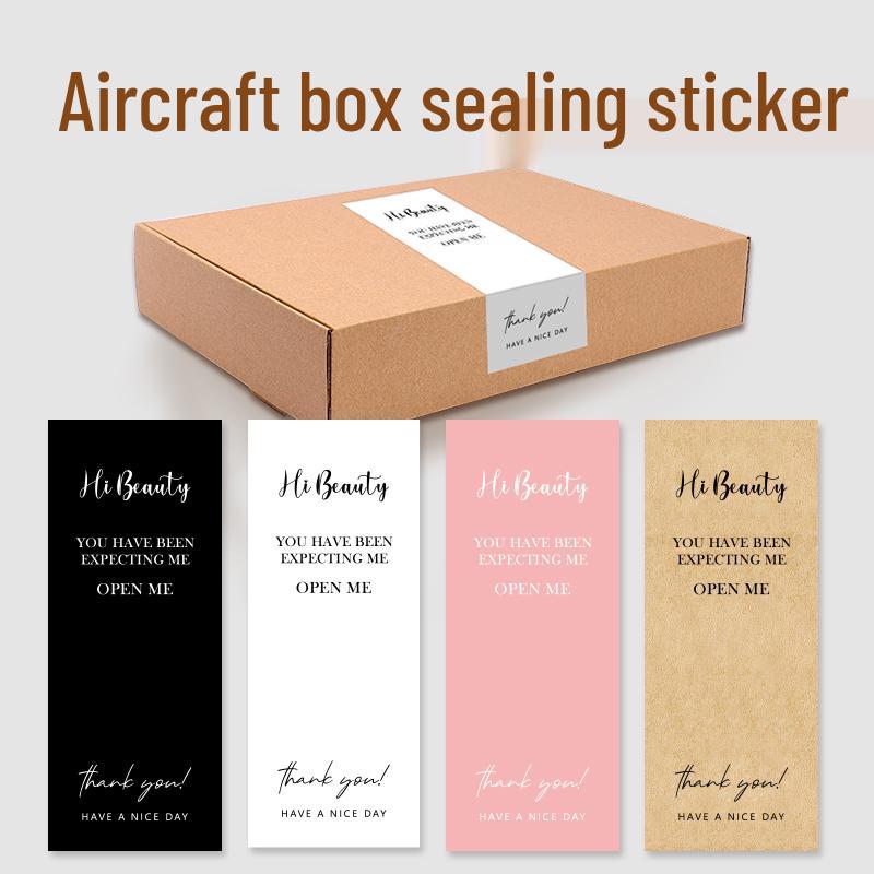 White Airplane Thank You Sealing Stickers for Gift or Cardboard Boxes