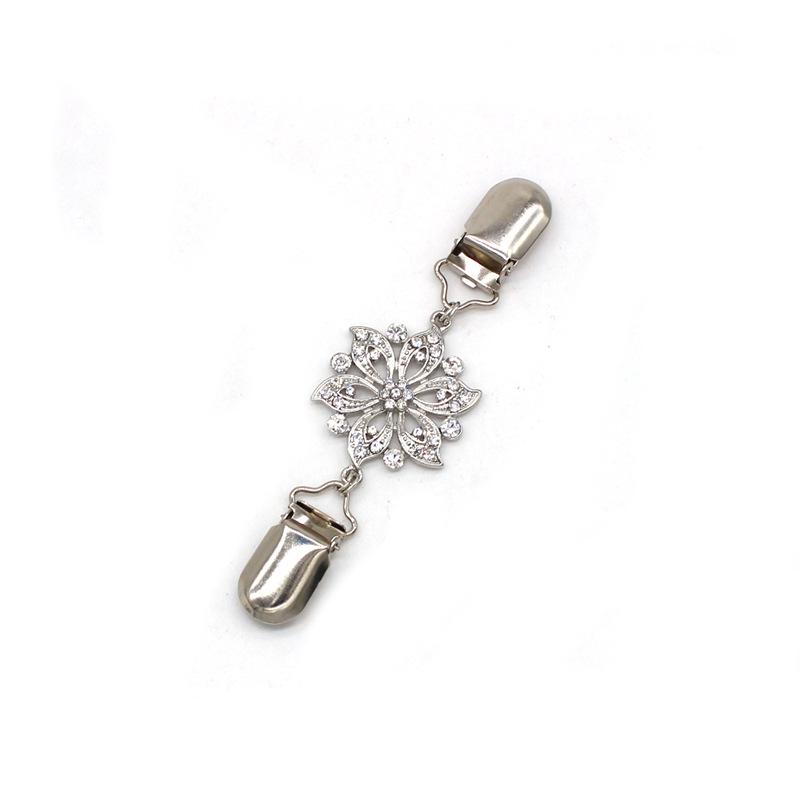 

Клипса для кардигана в форме цветка со стразами, винтажная пряжка для шарфа, клипса для жилета, застежки для одежды, галантерея, шитье, клипса для одежды