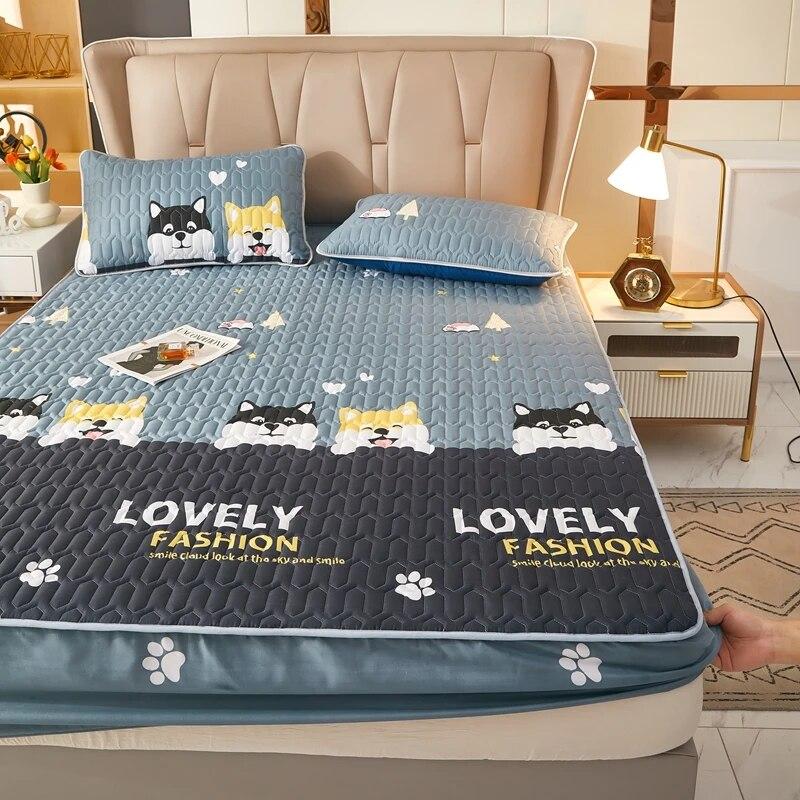 Wasserdichter Matratzenbezug, verdicktes Bettpolster, weicher Stoff, Bettdecke, Bettwäsche, Bettwäsche, Matratzenschoner für Zuhause, Wohnzimmer
