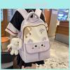 Minimalistischer Rucksack für Reisen und Schule mit Katzen-Design