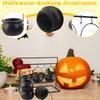 Halloween Party Mini/ Witch Jar Candy Bowl Black Plastic Bucket Stand Desktop Ornaments Garden Decoration