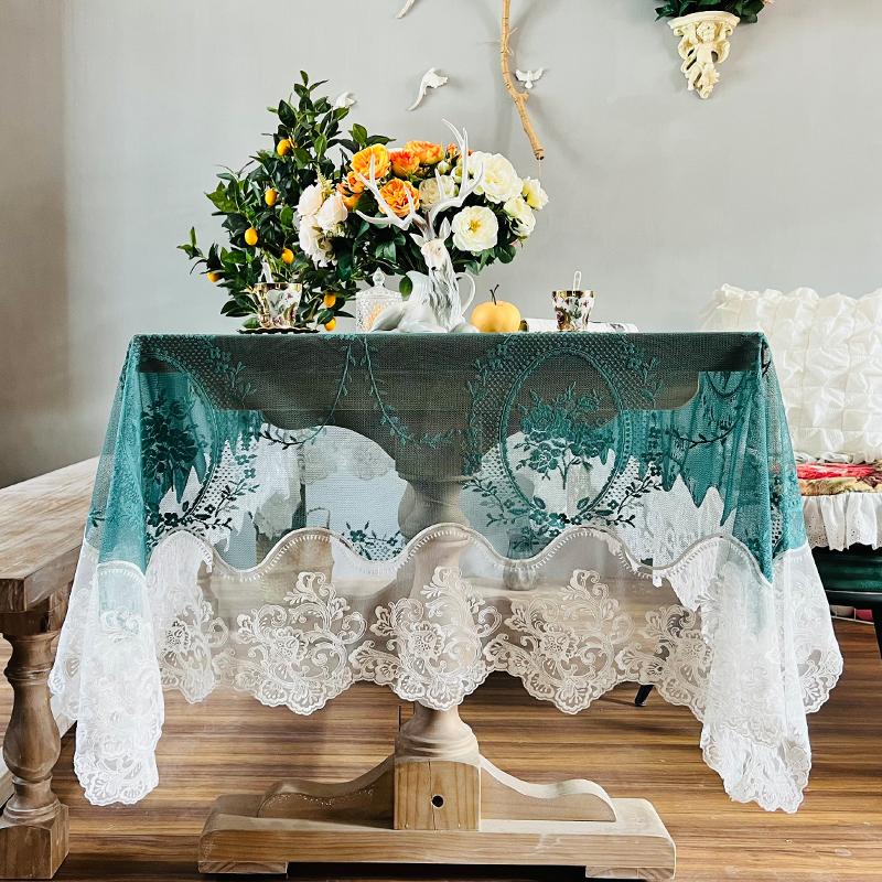 Nordic Style Home Decorative Dining Table Cloth White French Lace Round Tablecloth Simple Modern Rectangular Coffee Table Cover