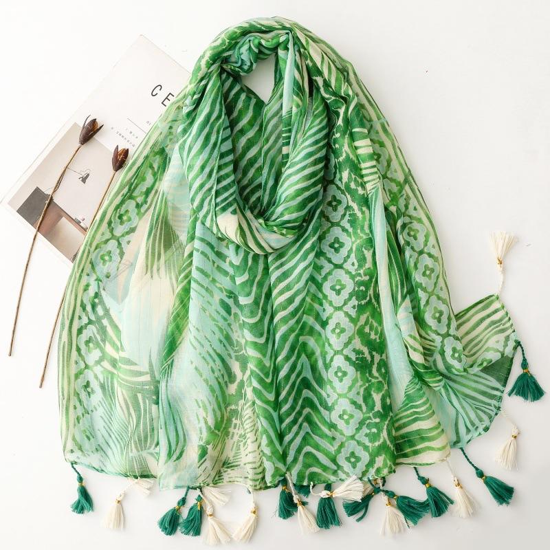 Fashion Designer Women Scarf Shawl Cotton Linen Feeling Tassel Pashmina Muslim Hijab Wrap Lady Viscose Scarves Foulard