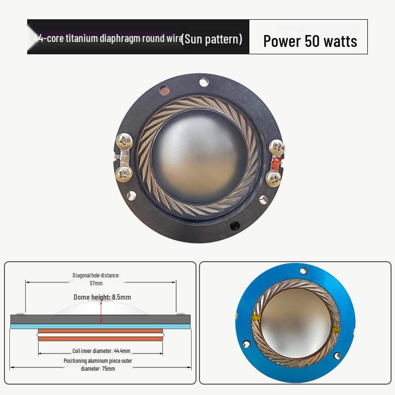 44.4mm High-Frequency 44 Core Speaker Coil - Outdoor High Power Round Frame Repair Parts