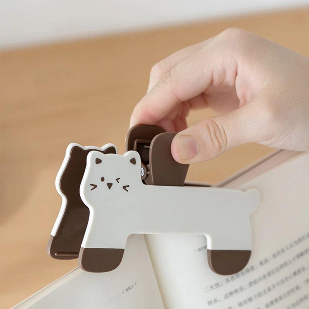 Stereoscopic Reading Auxiliary Fixed Book Clip Dog Puppy Reading Clip Kitten Bookmark  Kids Reading