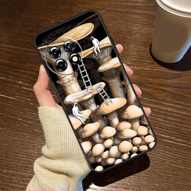 Weird Trippy Mushroom Case For OnePlus 11 8 9 10 Pro 8T 9RT 10R 10T OnePlus Nord 3 CE 2 Lite 2T N10 N20 N30 Cover