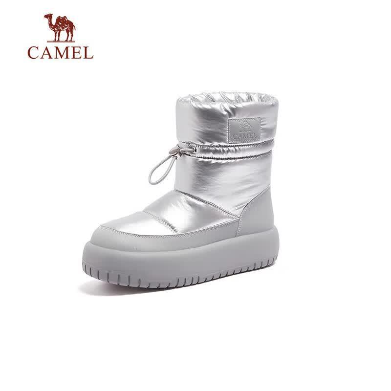 CAMEL Women s Drawstring Mid-Calf Snow Boots 37
