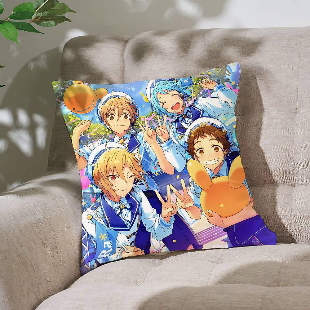 Ensemble Stars Pillow Case Throw Pillow Cover Nordic Vintage Style Cushion Covers Home Living Room Sofa Couch Seat Decor