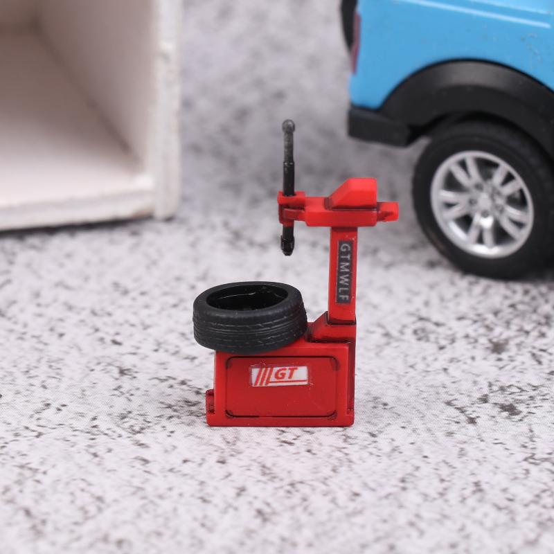 1:64 Simulation Oil Collector Miniature Tire Picker Model Repair Workshop Scene Prop Model Accessory Parking Lots City DIY Model