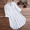Floral Blouse Shirt Women's Spring Summer Loose Casual Shirt Printed Mid Length Top Fragmented Shirt