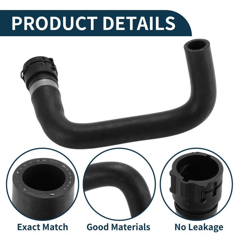 Motoforti Radiator Hose Heater Hose No.64216945277 for BMW X5 07-2013 Rubber Coolant Pipe Black 1 Pc
