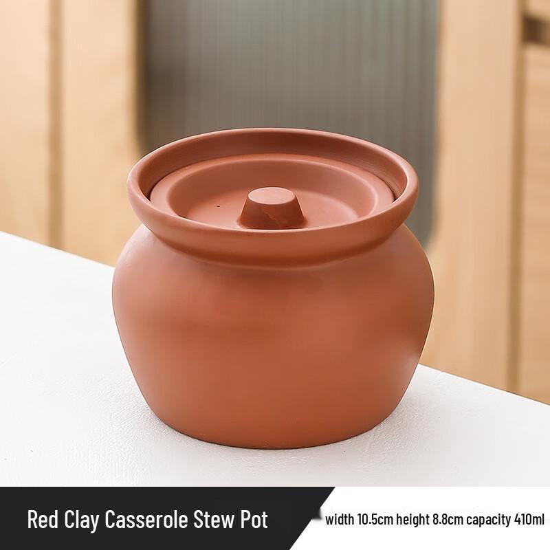 LISM Red Clay Ceramic Stew Pot with Lid (Set of 3)