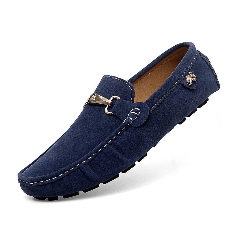Men s Suede Slip-on Driving Loafers - Small & Large Sizes Available 47 темно-синий