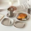 Retro Stainless Steel Cake Tray Square Luxury Dessert Plate Photo Props Minimalist Serving Tray Home Decoration