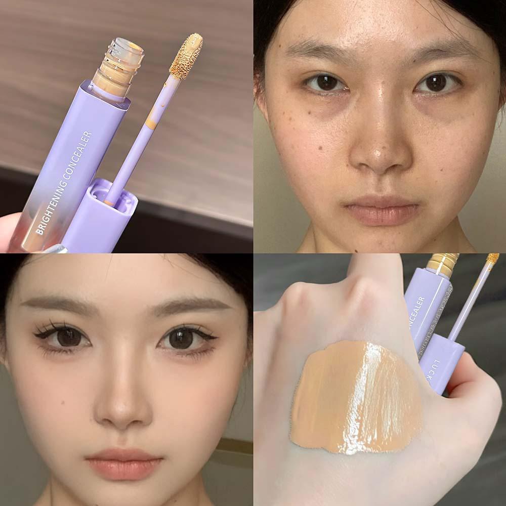 Blauw & Lichte Huidskleur Verhelderende Concealer Vloeibaar Hydraterende Oranje Corrector voor Vale Huid Onder de Ogen Gezicht Highlighting