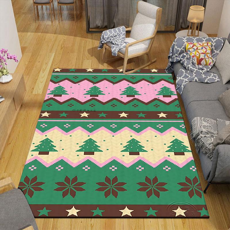 1Pc Gingerbread Men Christmas Rug Office Carpet Indoor Outdoor Doormat Nonslip Soft And Comfortable Living Room Christmas Halloween Gift D91842