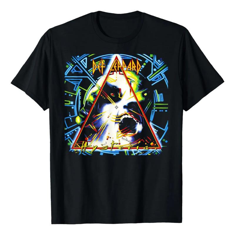 Def Leppard - Camiseta De Manga Corta Hysteria Album S