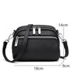 Classic Double Zipper Genuine Cow Leather Shoulder Bag For Women Small Crossbody Handbag