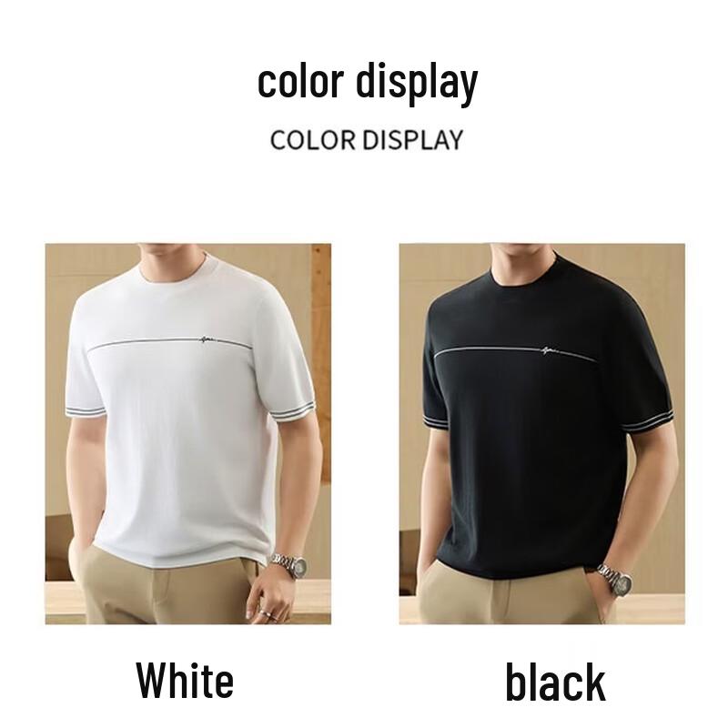 Men's Luxury Silk-Linen Blend Knit T-Shirt