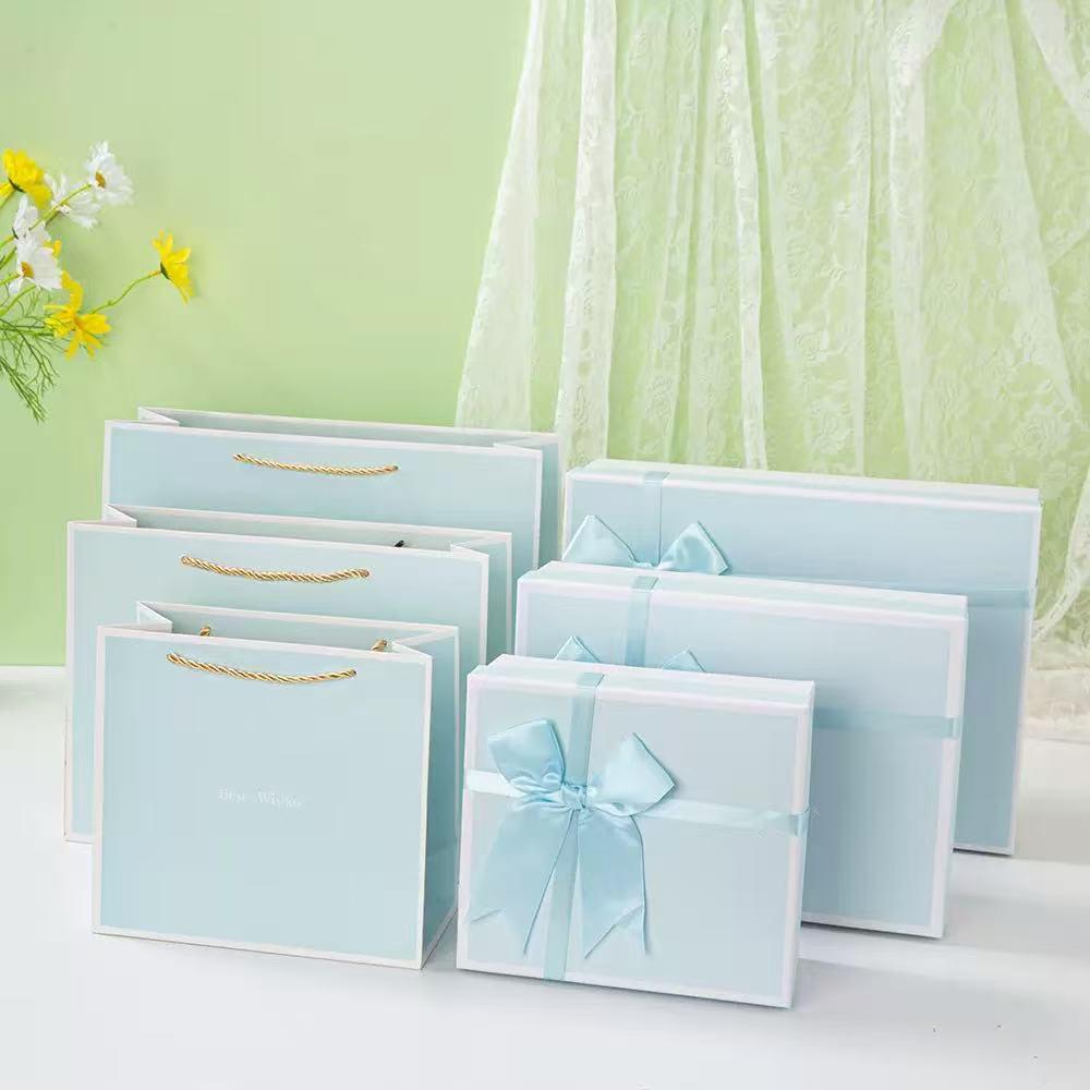 Large Square Bowknot Gift Box Set for Birthday, Lipstick, Perfume, Wedding, Bridesmaid Gifts